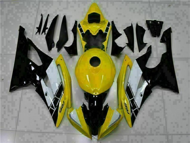 Jaune Noir Carrosserie Yamaha R6 2008-2016 Jaune Noir Carrosserie Yamaha R6 2008-2016