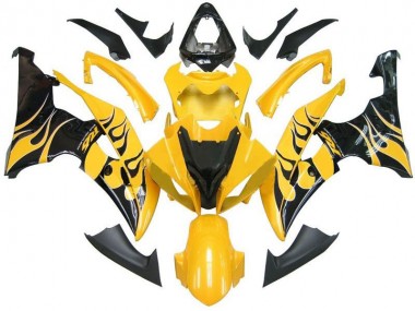 Jaune Noir Flamme R6 Carénage Yamaha R6 2008-2016