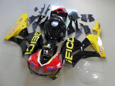 Jaune Noir Geico Carénage Honda CBR 600 RR 2013-2021