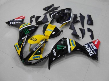Jaune Noir Monster Carénage Yamaha R1 2012-2014