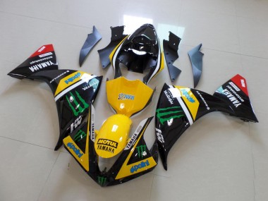 Jaune Noir Monster Carénages Yamaha R1 2012-2014