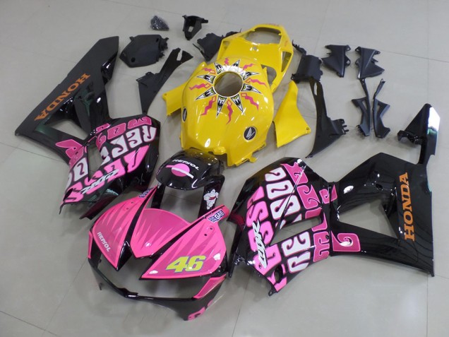 Jaune Rose Rossi Carénage Honda CBR 600 RR 2013-2021 Jaune Rose Rossi Carénage Honda CBR 600 RR 2013-2021