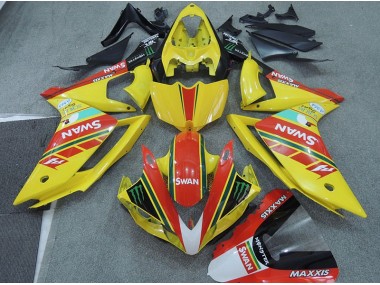 Jaune Rouge Swan Carénage Yamaha R1 2007-2008