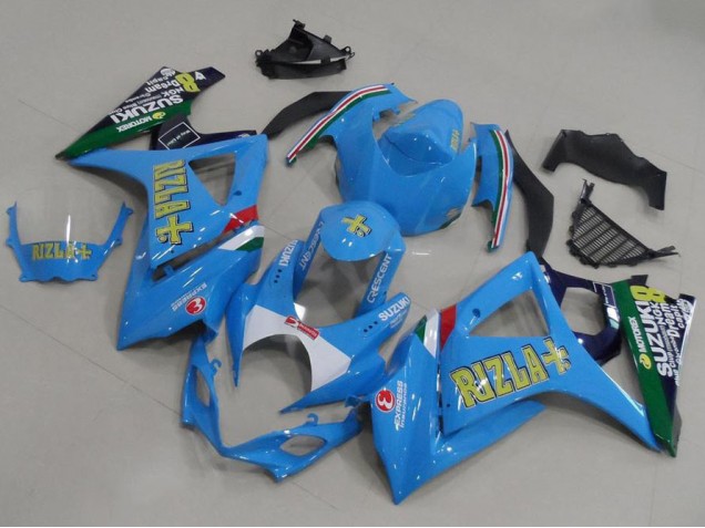 Light Bleu Rizla Carénage Suzuki GSXR 1000 K7 2007-2008 Light Bleu Rizla Carénage Suzuki GSXR 1000 K7 2007-2008