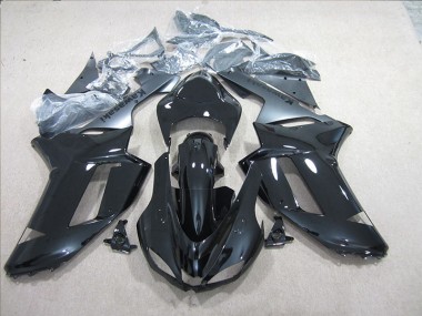 Noir Argent Carénage Kawasaki ZX6R 2007-2008