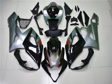 Noir Argent Carénage Suzuki GSXR 1000 K5 2005-2006