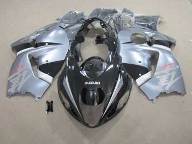 Noir Argent Carénage Suzuki GSXR 1300 Hayabusa 1996-2007