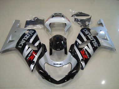 Noir Argent Carénage Suzuki GSXR 750 K1 K2 K3 2001-2003