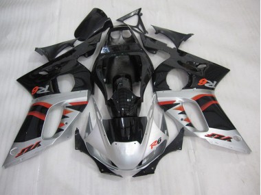 Noir Argent Carénages Yamaha R6 1998-2002