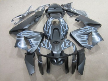 Noir Argent Flamme Carénage Honda CBR 600 RR 2005-2006
