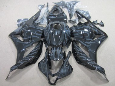 Noir Argent Flamme Carénages Honda CBR 600 RR 2009-2012