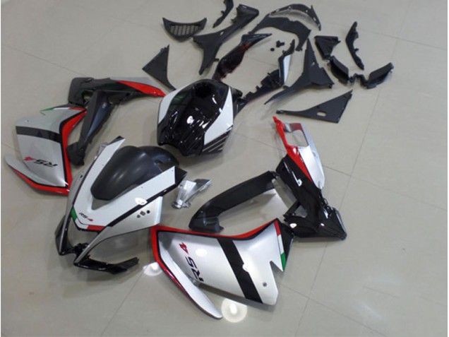 Noir Argent Rouge Carénages Aprilia RS4 50 125 2011-2018 Noir Argent Rouge Carénages Aprilia RS4 50 125 2011-2018