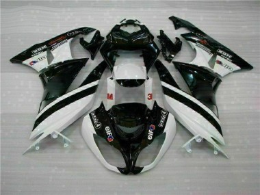 Noir Blanc 3M Touch4 Carénage Kawasaki ZX6R 2009-2012