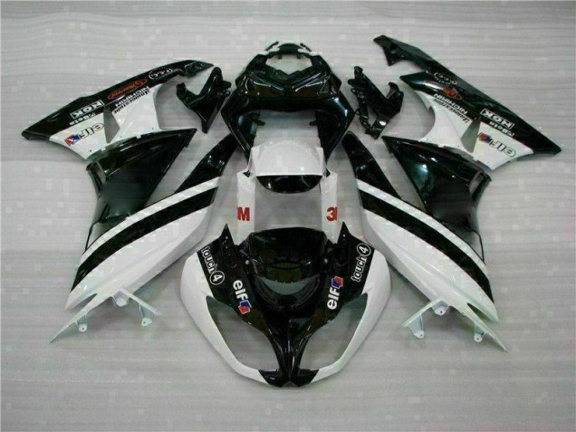 Noir Blanc 3M Touch4 Carénage Kawasaki ZX6R 2009-2012 Noir Blanc 3M Touch4 Carénage Kawasaki ZX6R 2009-2012