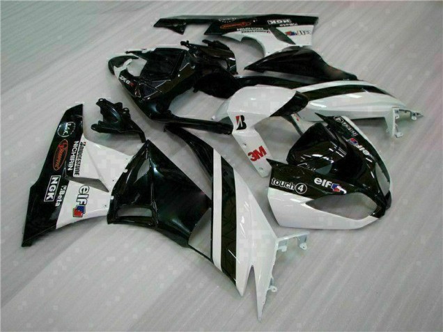 Noir Blanc 3M Touch4 Carénage Kawasaki ZX6R 2009-2012 Noir Blanc 3M Touch4 Carénage Kawasaki ZX6R 2009-2012