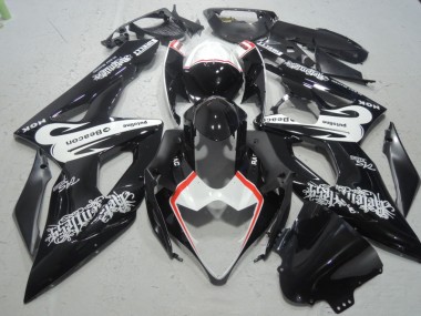 Noir Blanc Beacon Carénage Suzuki GSXR 1000 K5 2005-2006