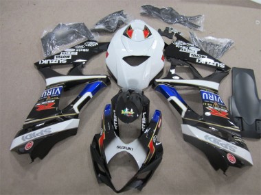 Noir Blanc Bleu Carénage Suzuki GSXR 1000 K7 2007-2008
