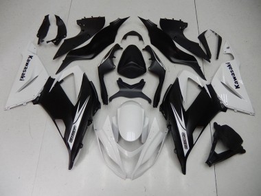 Noir Blanc Carénage Kawasaki ZX6R 2013-2018