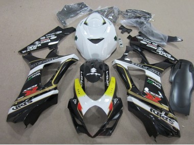 Noir Blanc Carénage Suzuki GSXR 1000 K7 2007-2008