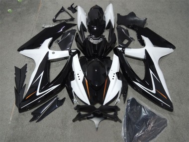 Noir Blanc Carénage Suzuki GSXR 600 K8 2008-2010