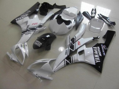 Noir Blanc Carénages Yamaha R6 2006-2007