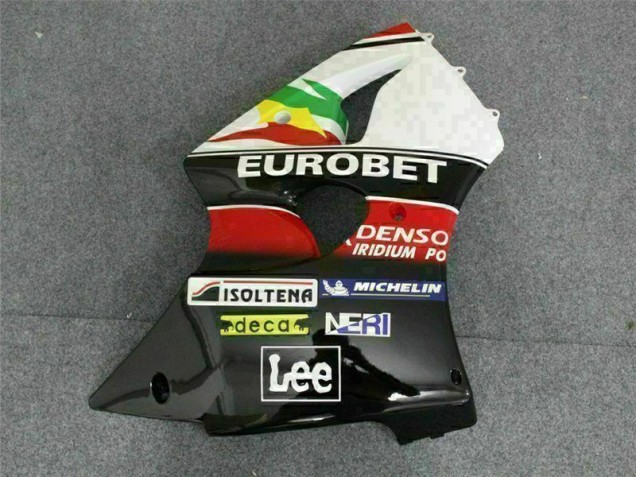 Noir Blanc Eurobet Carénage Kawasaki ZX6R 2000-2002 Noir Blanc Eurobet Carénage Kawasaki ZX6R 2000-2002
