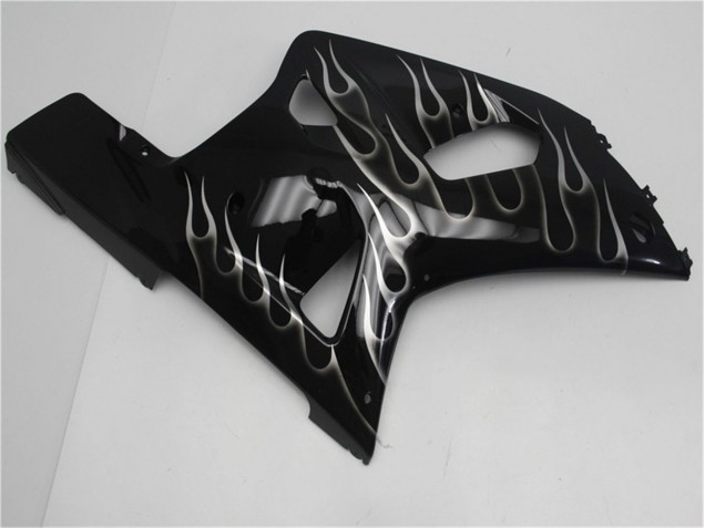 Noir Blanc Flamme Carénage Suzuki GSXR 600 / 750 K1 K2 K3 2001-2003 Noir Blanc Flamme Carénage Suzuki GSXR 600 / 750 K1 K2 K3 2001-2003