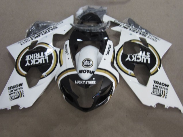 Noir Blanc Lucky Strike Motul Carénage Suzuki GSXR 600 K4 2004-2005 Noir Blanc Lucky Strike Motul Carénage Suzuki GSXR 600 K4 2004-2005