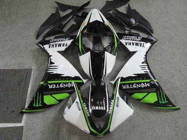 Noir Blanc Monster Pizzoli Carénage Honda CBR 600 RR 2007-2008
