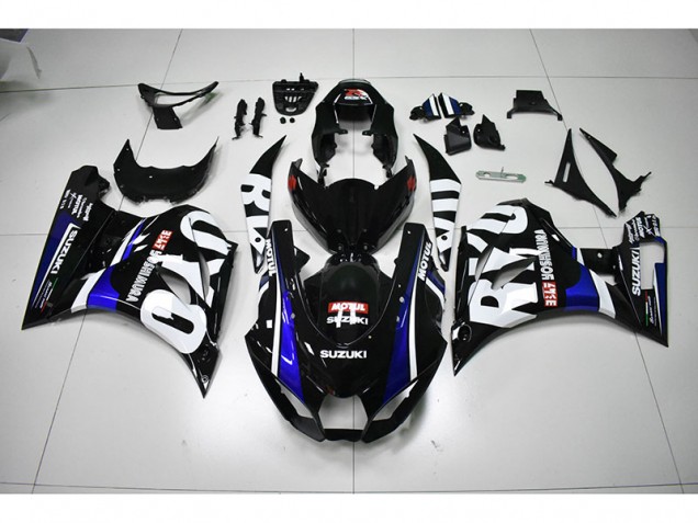 Noir Blanc Motul Carénage Suzuki GSXR 1000 2017-2023 Noir Blanc Motul Carénage Suzuki GSXR 1000 2017-2023