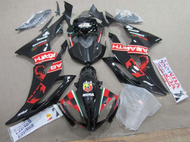 Noir Blanc Motul Carénage Yamaha R6 2008-2016 Noir Blanc Motul Carénage Yamaha R6 2008-2016
