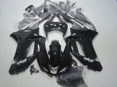 Noir Blanc Ninja Carénage Kawasaki ZX6R 2007-2008