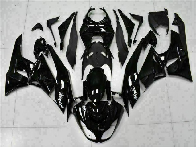 Noir Blanc Ninja Carénage Kawasaki ZX6R 2009-2012 Noir Blanc Ninja Carénage Kawasaki ZX6R 2009-2012
