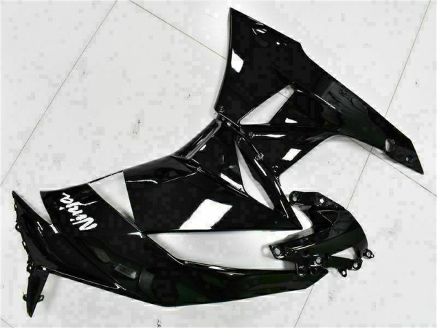 Noir Blanc Ninja Carénage Kawasaki ZX6R 2009-2012 Noir Blanc Ninja Carénage Kawasaki ZX6R 2009-2012