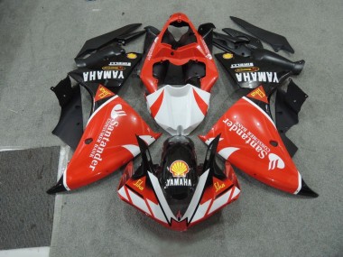 Noir Blanc Santander Rouge Carénage Yamaha R1 2009-2011