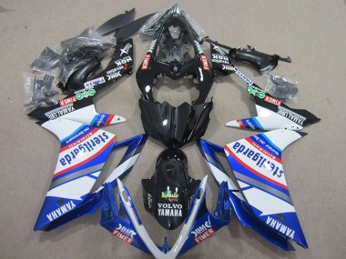 Noir Blanc Sterilgarda Carénage Yamaha R1 2007-2008