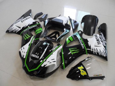 Noir Blanc Vert Monster Carénage Yamaha R1 2000-2001