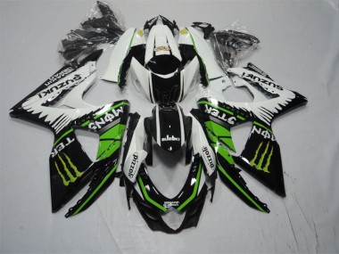 Noir Blanc Vert Monster Pizzoli Carénage Suzuki GSXR 1000 K9 2009-2016