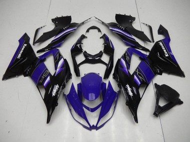 Noir Bleu Carénage Kawasaki ZX6R 2013-2018