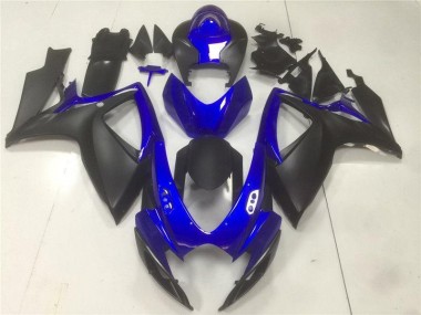 Noir Bleu Carénages Suzuki GSXR 600 / 750 K6 2006-2007