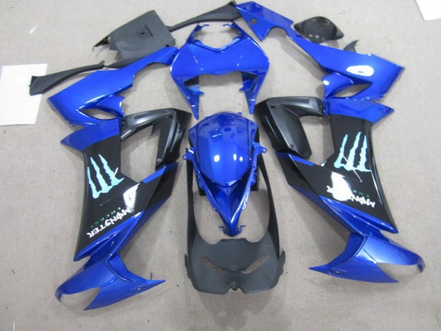 Noir Bleu Monster Carénage Kawasaki ZX10R 2008-2010 Noir Bleu Monster Carénage Kawasaki ZX10R 2008-2010