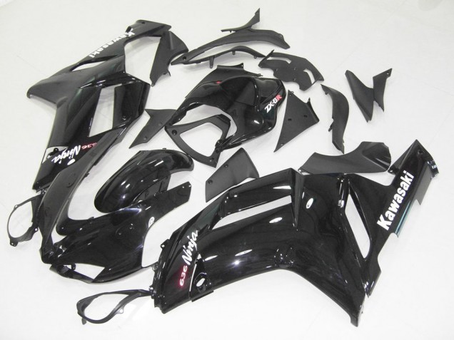 Noir Brillant Carénage Kawasaki ZX6R 2007-2008 Noir Brillant Carénage Kawasaki ZX6R 2007-2008