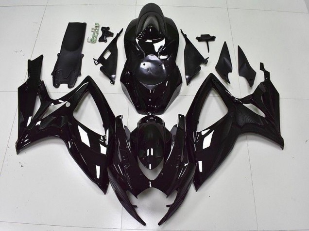 Noir Brillant Carénage Suzuki GSXR 600 / 750 K6 2006-2007 Noir Brillant Carénage Suzuki GSXR 600 / 750 K6 2006-2007