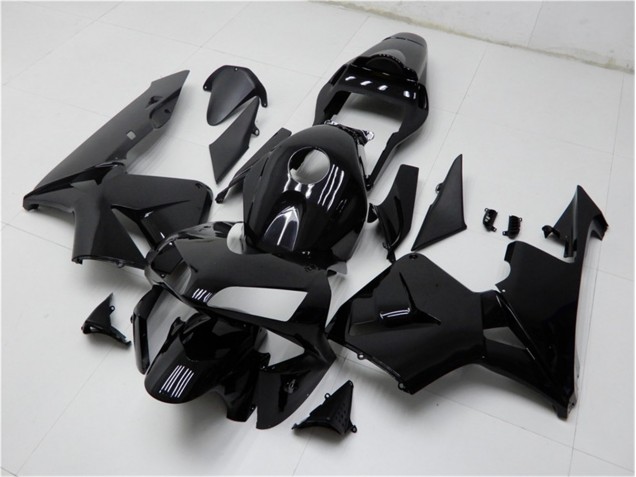 Noir Brillant Carénages Honda CBR 600 RR 2003-2004 Noir Brillant Carénages Honda CBR 600 RR 2003-2004