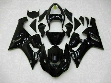 Noir Brillant Carénages Kawasaki ZX6R 2005-2006