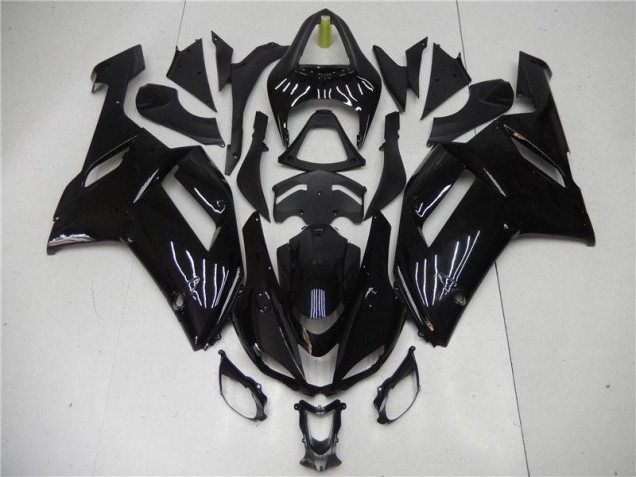 Noir Brillant Carénages Kawasaki ZX6R 2007-2008 Noir Brillant Carénages Kawasaki ZX6R 2007-2008