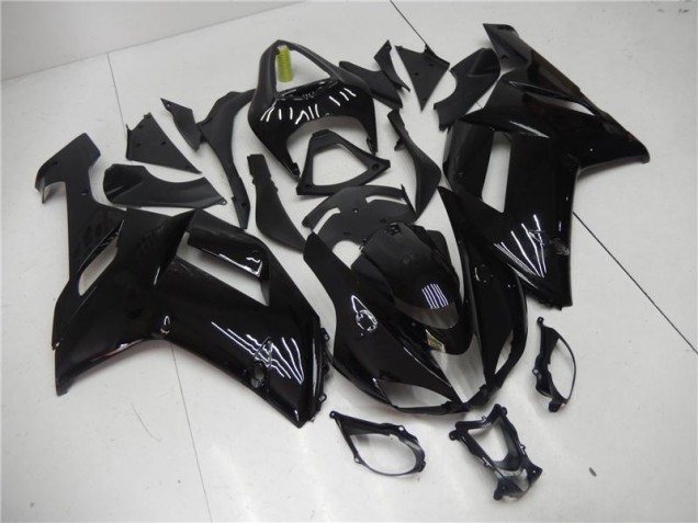 Noir Brillant Carénages Kawasaki ZX6R 2007-2008 Noir Brillant Carénages Kawasaki ZX6R 2007-2008