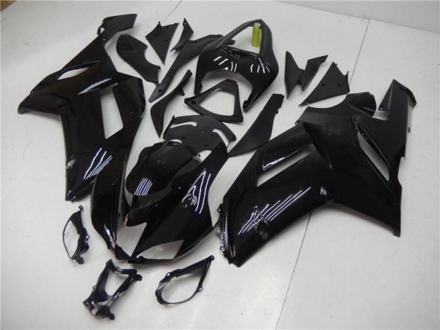 Noir Brillant Carénages Kawasaki ZX6R 2007-2008 Noir Brillant Carénages Kawasaki ZX6R 2007-2008