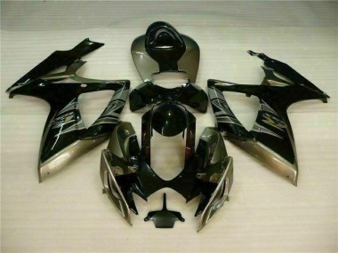 Noir Gris Carénage Suzuki GSXR 600 / 750 K6 2006-2007