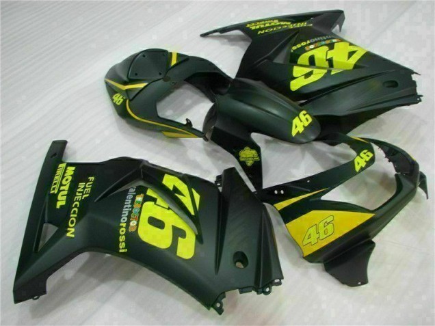 Noir Jaune 46 Carénage Kawasaki EX250 2008-2012 Noir Jaune 46 Carénage Kawasaki EX250 2008-2012